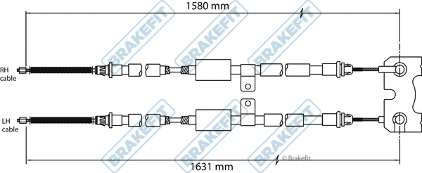 Cable Pull, parking brake (BBC3126)