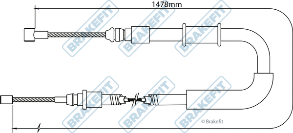 Cable Pull, parking brake (BBC3073)