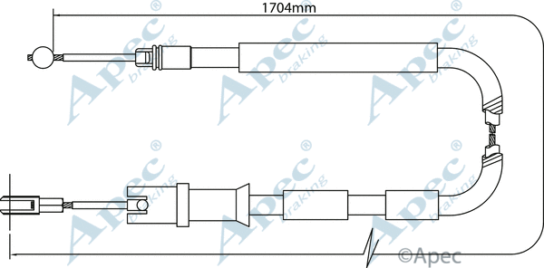 Cable Pull, parking brake (CAB1292)