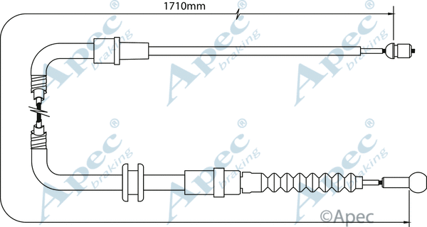 Cable Pull, parking brake (CAB1517)