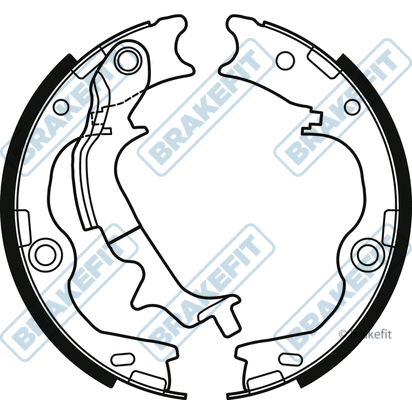 Brake Shoe Set, parking brake (BSH1140)