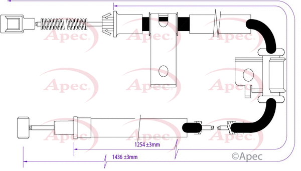 Cable Pull, parking brake (CAB1447)