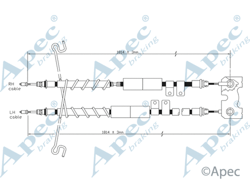 Cable Pull, parking brake (CAB1202)