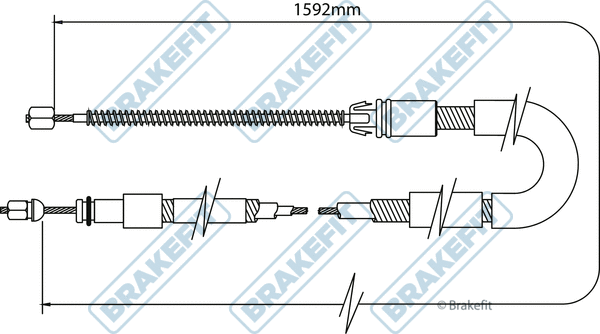 Cable Pull, parking brake (BBC3077)