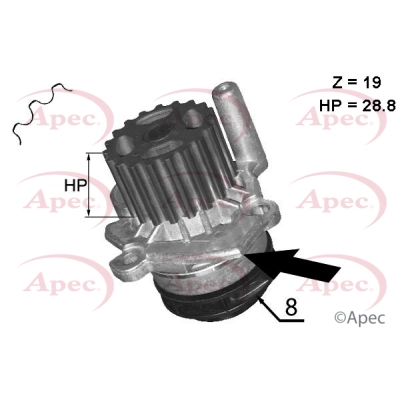 Water Pump, engine cooling (AWP1045)