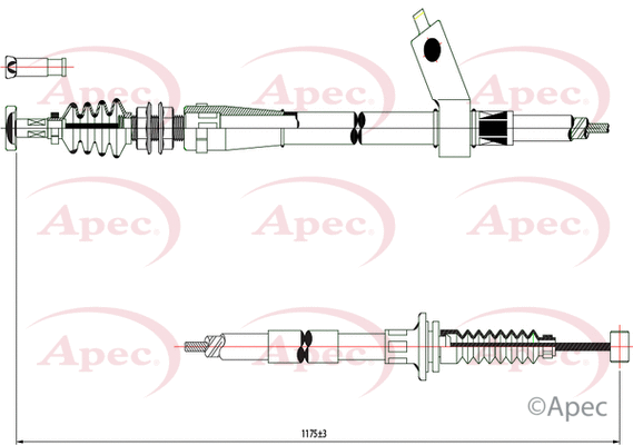 Cable Pull, parking brake (CAB1560)