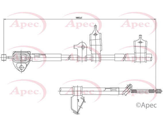 Cable Pull, parking brake (CAB1151)