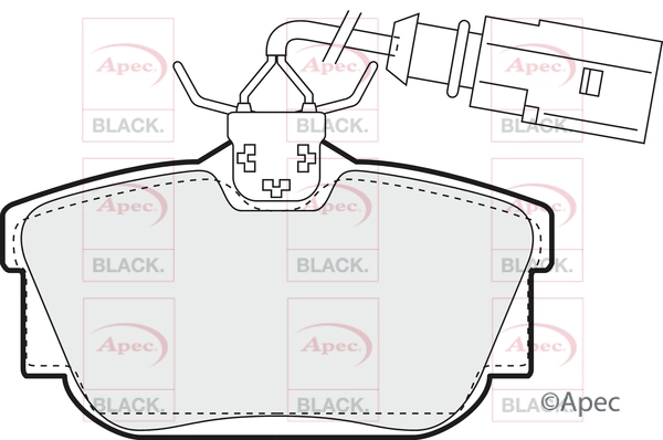 Brake Pad Set, disc brake (PAD1158B)