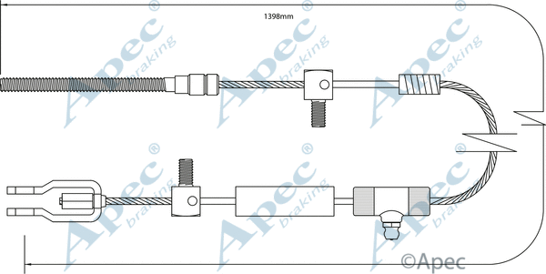 Cable Pull, parking brake (CAB1394)