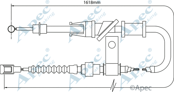 Cable Pull, parking brake (CAB1508)
