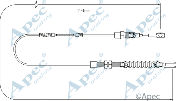 Cable Pull, parking brake (CAB1258)