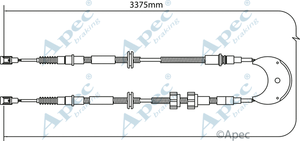 Cable Pull, parking brake (CAB1167)
