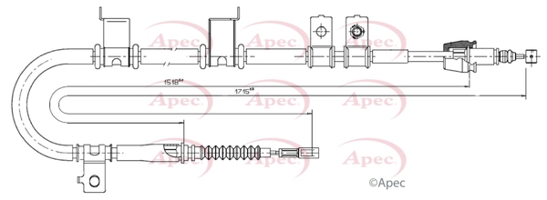Cable Pull, parking brake (CAB1798)