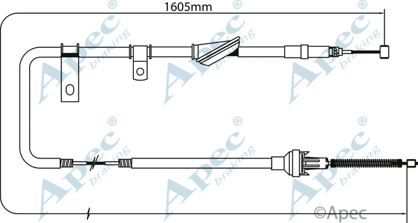 Cable Pull, parking brake (CAB1266)
