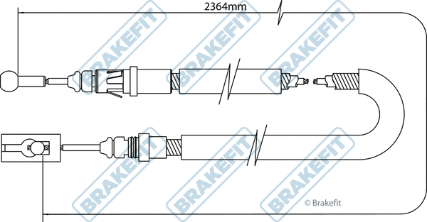 Cable Pull, parking brake (BBC3055)