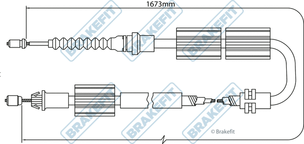 Cable Pull, parking brake (BBC3244)