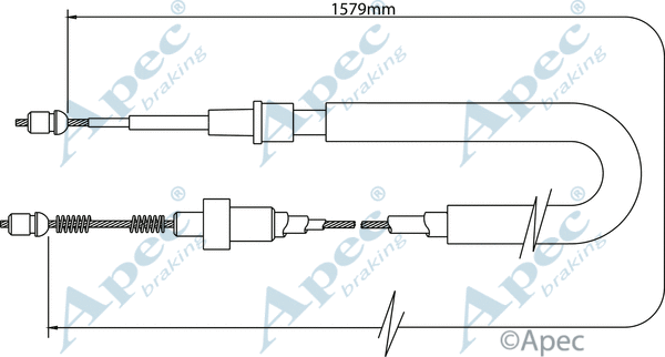 Cable Pull, parking brake (CAB1401)