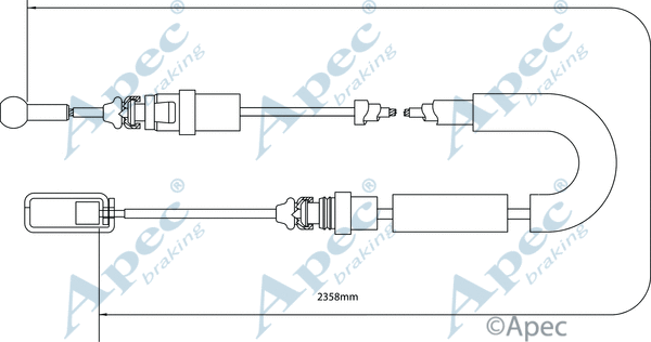 Cable Pull, parking brake (CAB1053)