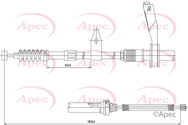 Cable Pull, parking brake (CAB1420)