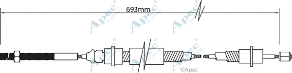 Cable Pull, parking brake (CAB1349)
