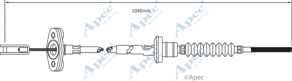 Cable Pull, clutch control (CAB5001)