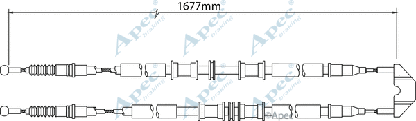 Cable Pull, parking brake (CAB1501)