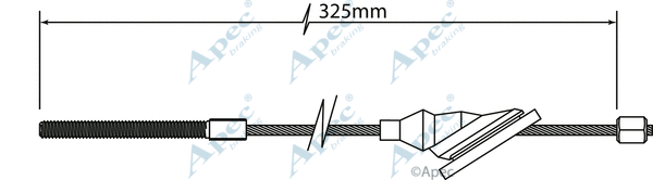 Cable Pull, parking brake (CAB1145)