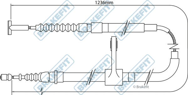Cable Pull, parking brake (BBC3005)