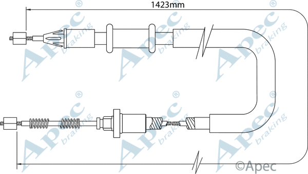 Cable Pull, parking brake (CAB1306)