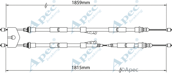Cable Pull, parking brake (CAB1507)