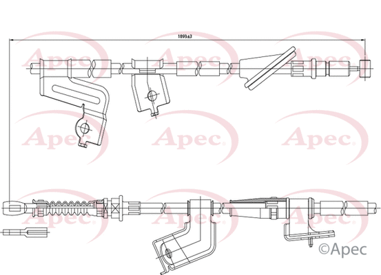 Cable Pull, parking brake (CAB1150)