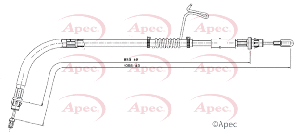 Cable Pull, parking brake (CAB1611)