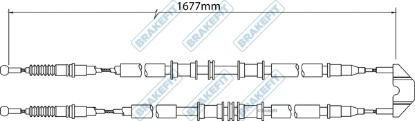 Cable Pull, parking brake (BBC3498)