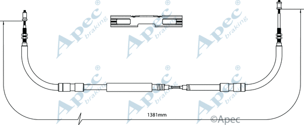Cable Pull, parking brake (CAB1223)