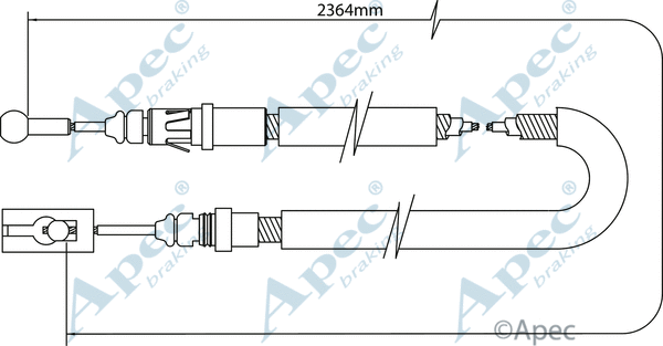 Cable Pull, parking brake (CAB1054)