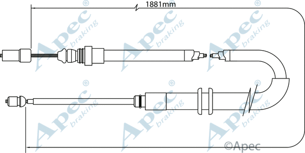 Cable Pull, parking brake (CAB1382)