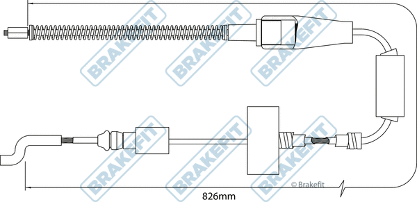 Cable Pull, parking brake (BBC3516)