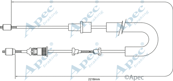 Cable Pull, parking brake (CAB1376)