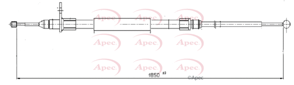 Cable Pull, parking brake (CAB1597)