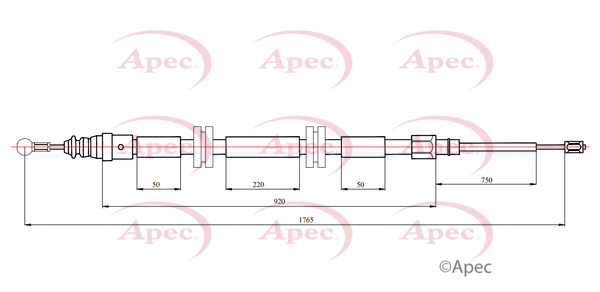 Cable Pull, parking brake (CAB1749)