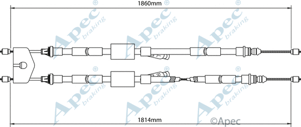 Cable Pull, parking brake (CAB1147)