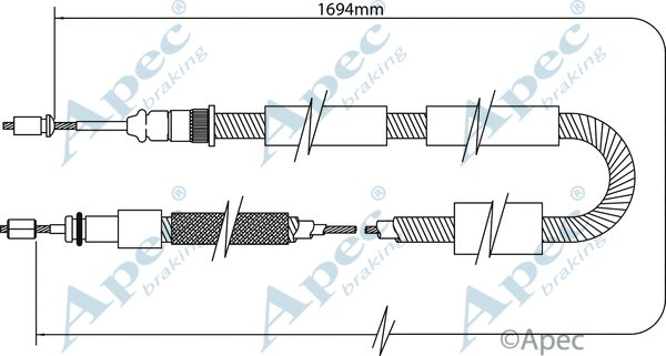 Cable Pull, parking brake (CAB1341)