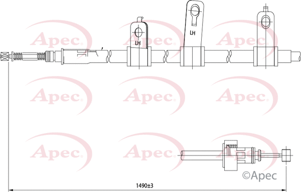 Cable Pull, parking brake (CAB1253)