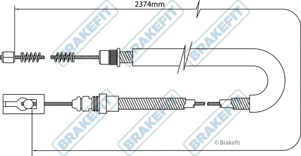 Cable Pull, parking brake (BBC3060)