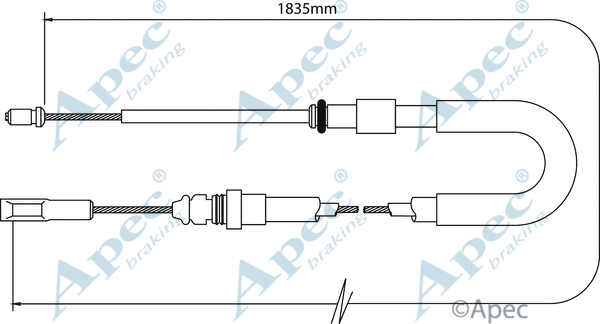 Cable Pull, parking brake (CAB1052)