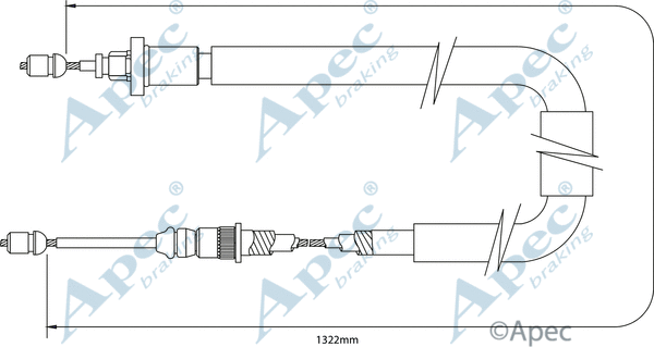 Cable Pull, parking brake (CAB1366)