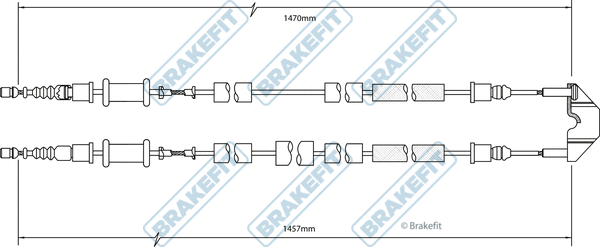 Cable Pull, parking brake (BBC3472)