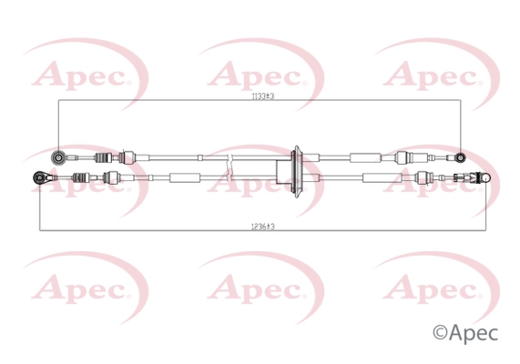Cable Pull, manual transmission (CAB7040)