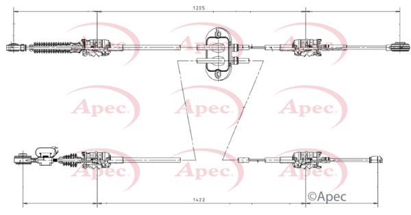 Cable Pull, manual transmission (CAB7005)