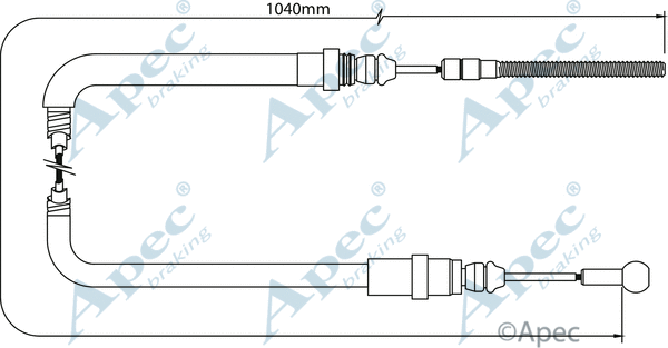 Cable Pull, parking brake (CAB1055)